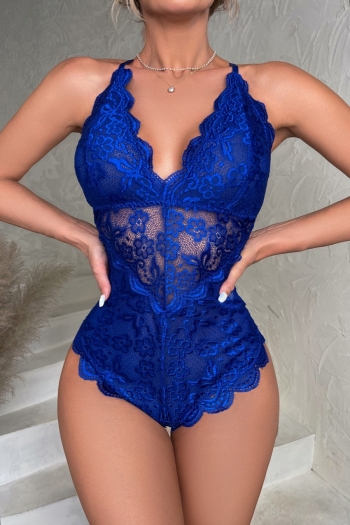 sexy lingerie plus-size stretch lace cross backless sexy teddy collection