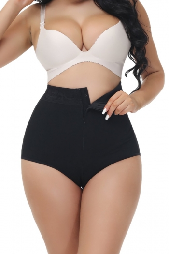 s-4xl plus-size stretch zip-up bone breasted breathable shaper panties