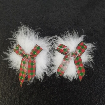 one pair christmas feather bowknot nipple pad