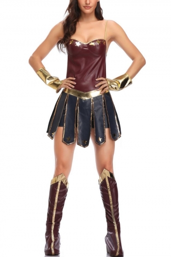 s-3xl plus size cosplay wonder woman costume(with headdress & sleeves & boots）