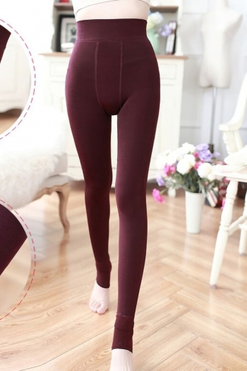 stretch winter 6 colors thickened pearl velvet thermal stirrup tights