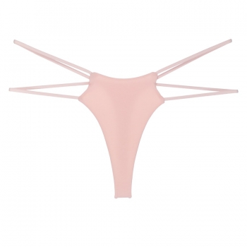 stretch double seamless strap simple thong(size run small)