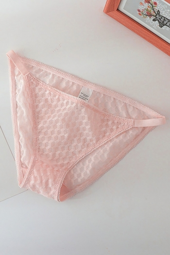 four colors stretch mesh see through breathable cotton inseam sexy panties(size run small)