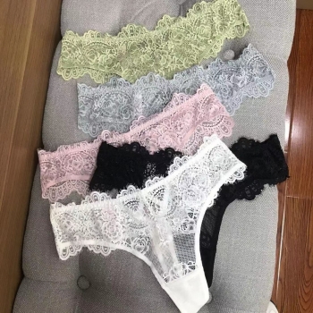 new 5 colors stretch see through lace low-rise sexy thong(size run small)