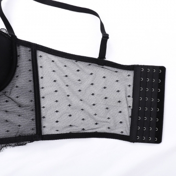 Slight stretch mesh lace trim bra(with underwire,75b 80b 85c 90c available for a\b\c cup)