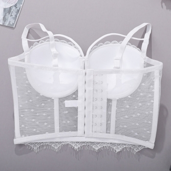 Slight stretch mesh lace trim bra(with underwire,75b 80b 85c 90c available for a\b\c cup)