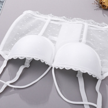 Slight stretch mesh lace trim bra(with underwire,75b 80b 85c 90c available for a\b\c cup)