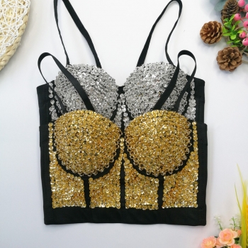 slight stretch sequins bead bra(with underwire,75b 80b 85c 90c available for a\b\c cup)