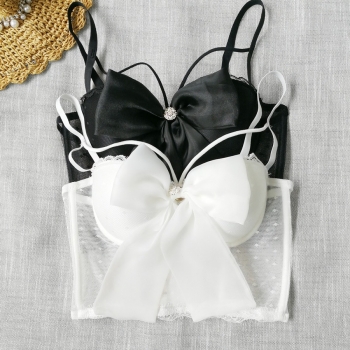 slight stretch mesh bow bra(with underwire,75b 80b 85c 90c available for a\b\c cup)