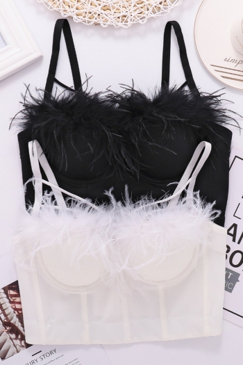 slight stretch feather bone bra vest(with underwire,75b 80b 85c 90c available for a\b\c cup)
