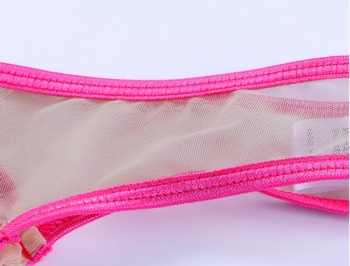 Colorblock sling garter three piece set lingerie