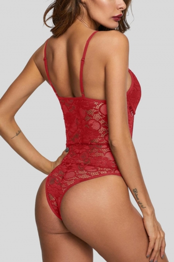 Lace solid sling see-through sexy teddy collections