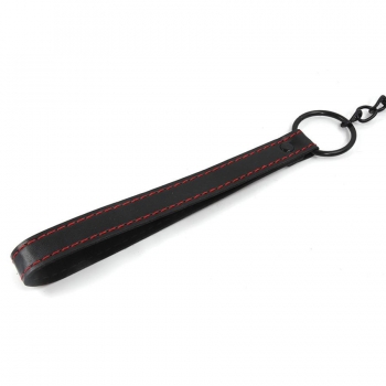 leather red line neck ring hook training blackmetal traction chain(length:85cm)