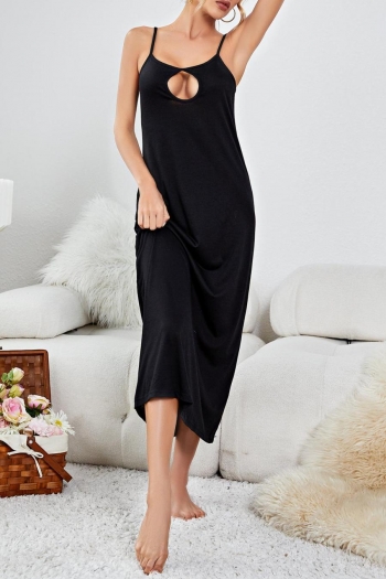 slight stretch solid color hollow sling loungewear