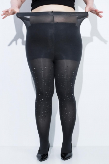 sexy stretch translucent mesh sequin tights