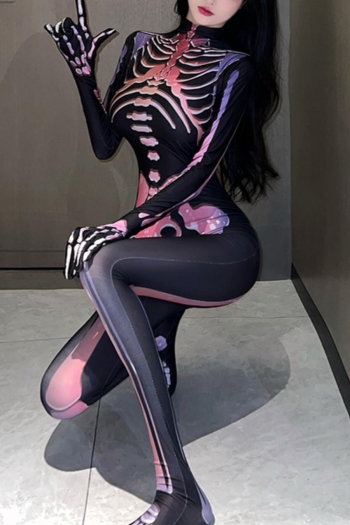 Sexy slight stretch 3 colors teddy collections skeleton costume