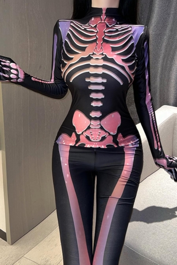 Sexy slight stretch 3 colors teddy collections skeleton costume