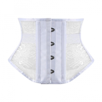 xxs-3xl plus-size non-stretch lace breathable tummy control waist clip shapewear