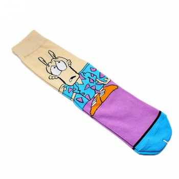 one pair new slight stretch cotton cartoon pattern socks#3