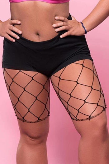 sexy stretch big hollow mesh short tights(no underwear)