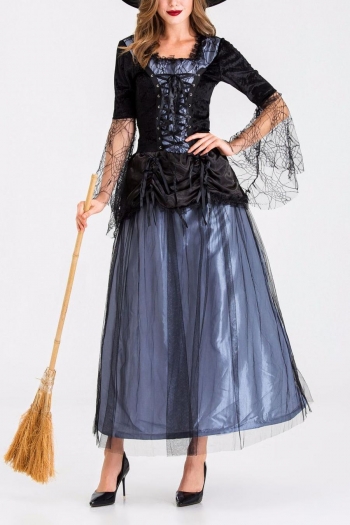 halloween mesh lace cosplay witch costume(with hat,no broom)
