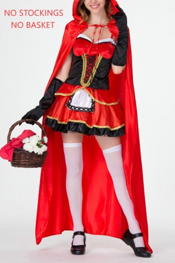 halloween plus-size cloak cosplay little red riding hood costume(with gloves)