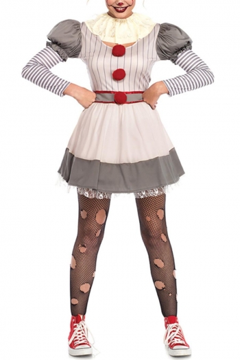 halloween lace trim cosplay clown costume(no tights)