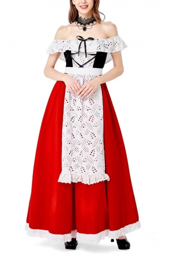 halloween lace satin cosplay cloak maid little red riding hood costume