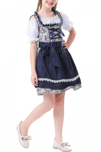 halloween for kid parent-child outfit cosplay beer maid costume(with apron)