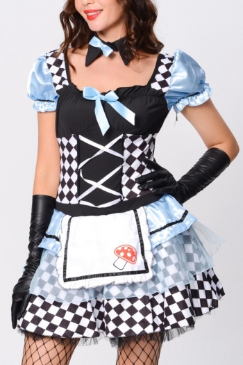halloween cosplay lolita maid costume(with hair hoop & tie & gloves,no tights)