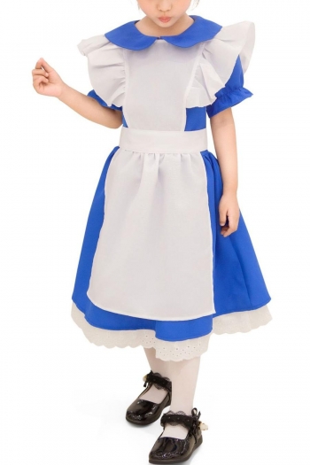 halloween for kid cosplay cute maid costume(with head jewelry & apron,no tights)