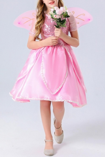 halloween for kid sequins cosplay angel princess costume(with wing)