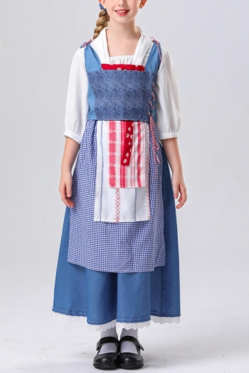 halloween for kid cosplay manor maid costume(with headscarf & apron)