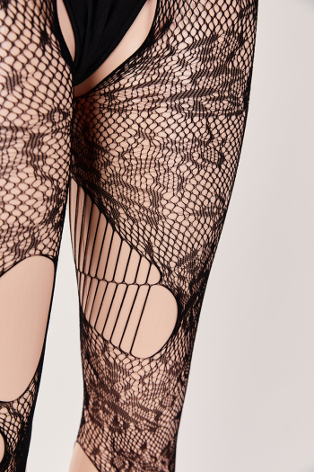 Wholesale Stretch mesh jacquard tights(no panties) GA007337 