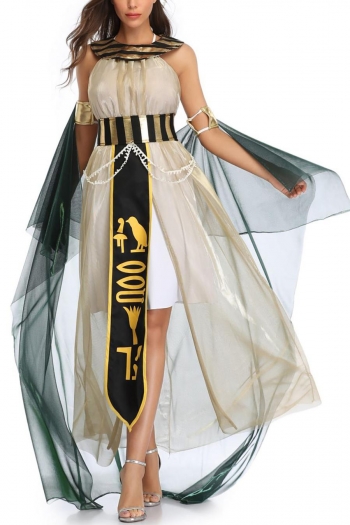 halloween cosplay greek goddess costume(with head jewelry & belt & cloak)