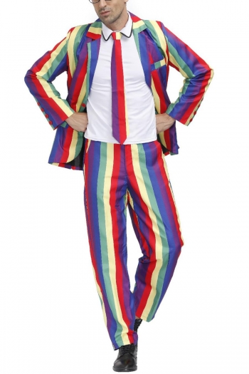 halloween for man stripe jazz three-piece set costume(with tie)