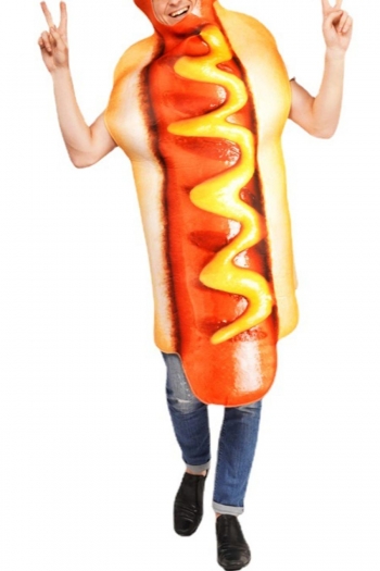 halloween non-stretch for man hot dog onesie costume(only hot dog)