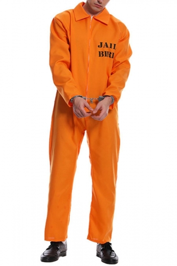 halloween non-stretch for man couple cosplay prisoner costume(no handcuffs)