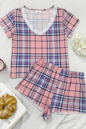 casual lace lattice shorts set loungewear