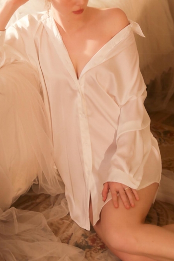 sexy non-stretch satin thin simple sleepwear