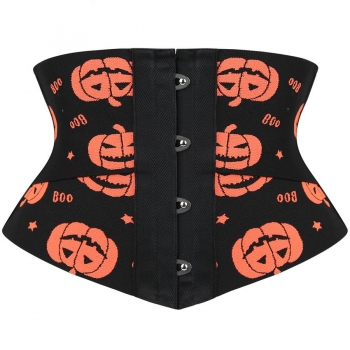 halloween plus-size luminous pumpkin steel bone shaping belt shapewear