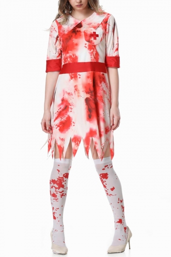 halloween cosplay zombie nurse costume(with hair hoop,no stockings)