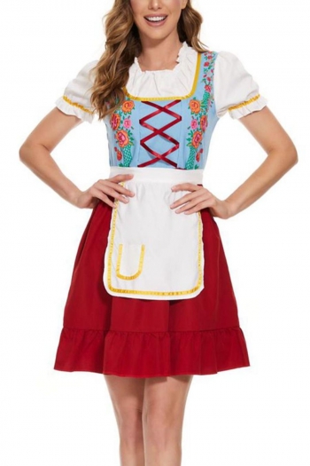 halloween ethnic style mini dress maid costumes(with apron)