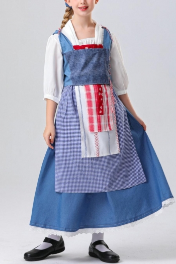 halloween for kid three-piece set manor maid costumes(with headscarf& apron)