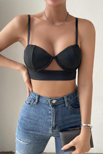 sexy slight stretch solid color hollow with underwire bralettes