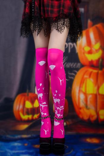 halloween stretch velvet thin batch printing stockings