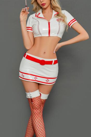 halloween stretch three-piece set nurse costumes(with accessories, no syringe)