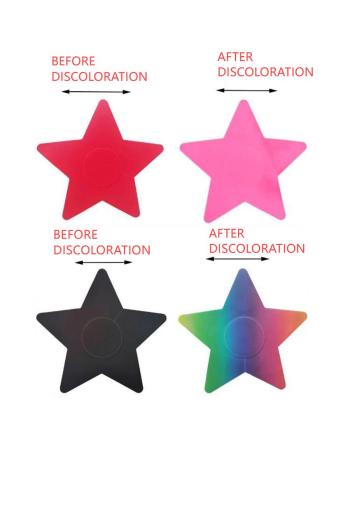 fifty pair disposable thermal discoloration pentagram shape nipple pad(length:8.2cm)