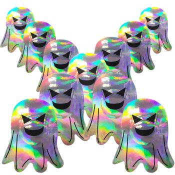halloween fifty pair laser film disposable ghost nipple pad(length:7.1*9 cm)