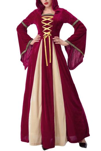halloween plus-size retro velvet cosplay witch princess dress costume